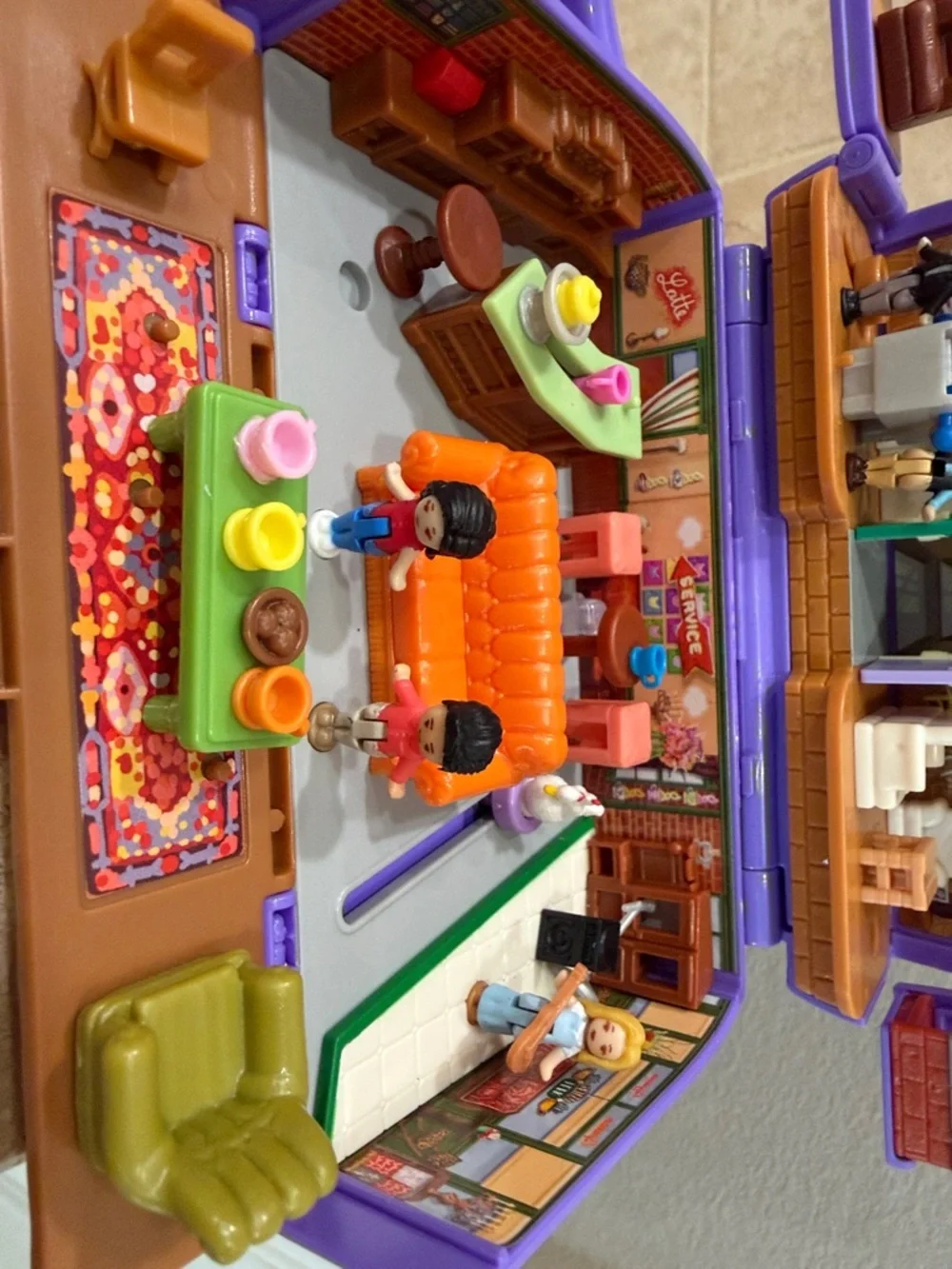 Friends Polly Picket Playset Carrying Case - Purple with Orange & Green Interior